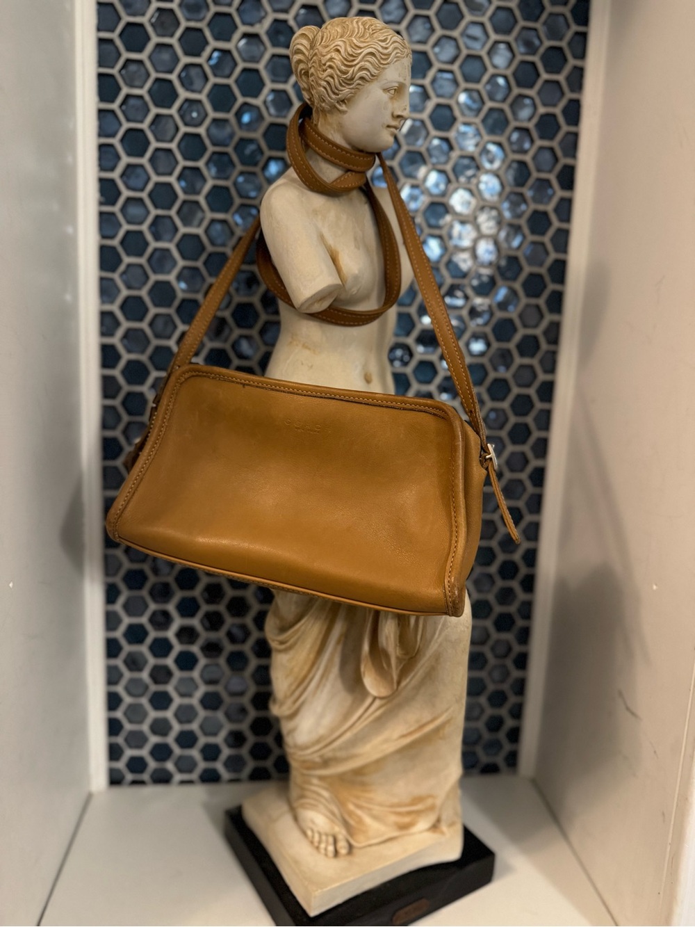 Vintage Coach Mimosa Zip Crossbody Bag (Style number 9138)